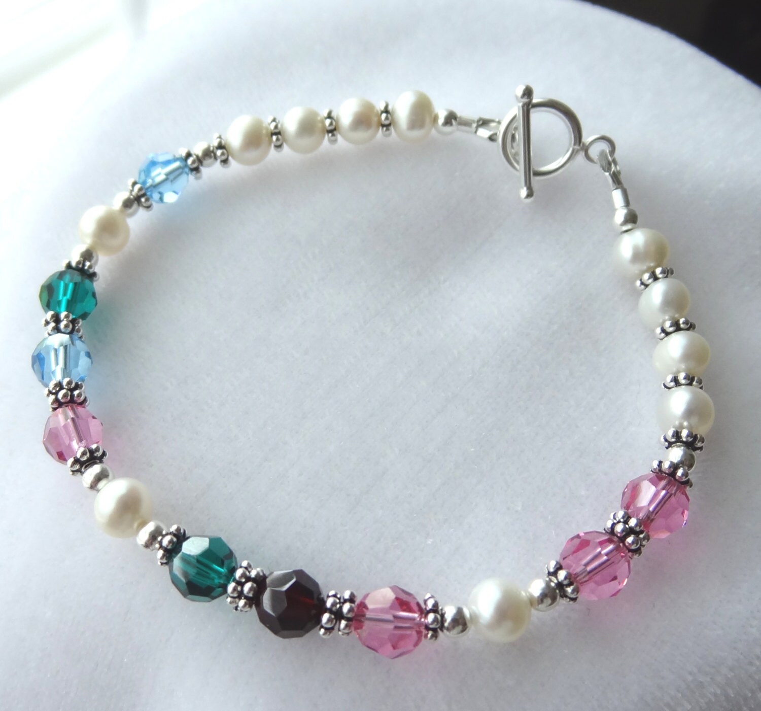 Familie Armband, Geburtsstein Und Süßwasserperle Oma Großmutter Mutter Nana Nanny Schmuck, Geschenk Für Mama von ymcjewelry