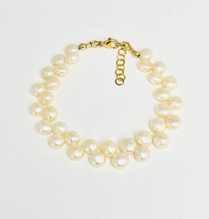 Personalisierte Baby Mädchen Kind Tanzen Süßwasser Perlen Armband, Blumen Perlenarmband, Kleines Perlenarmband, Real Perlenarmband von ymcjewelry