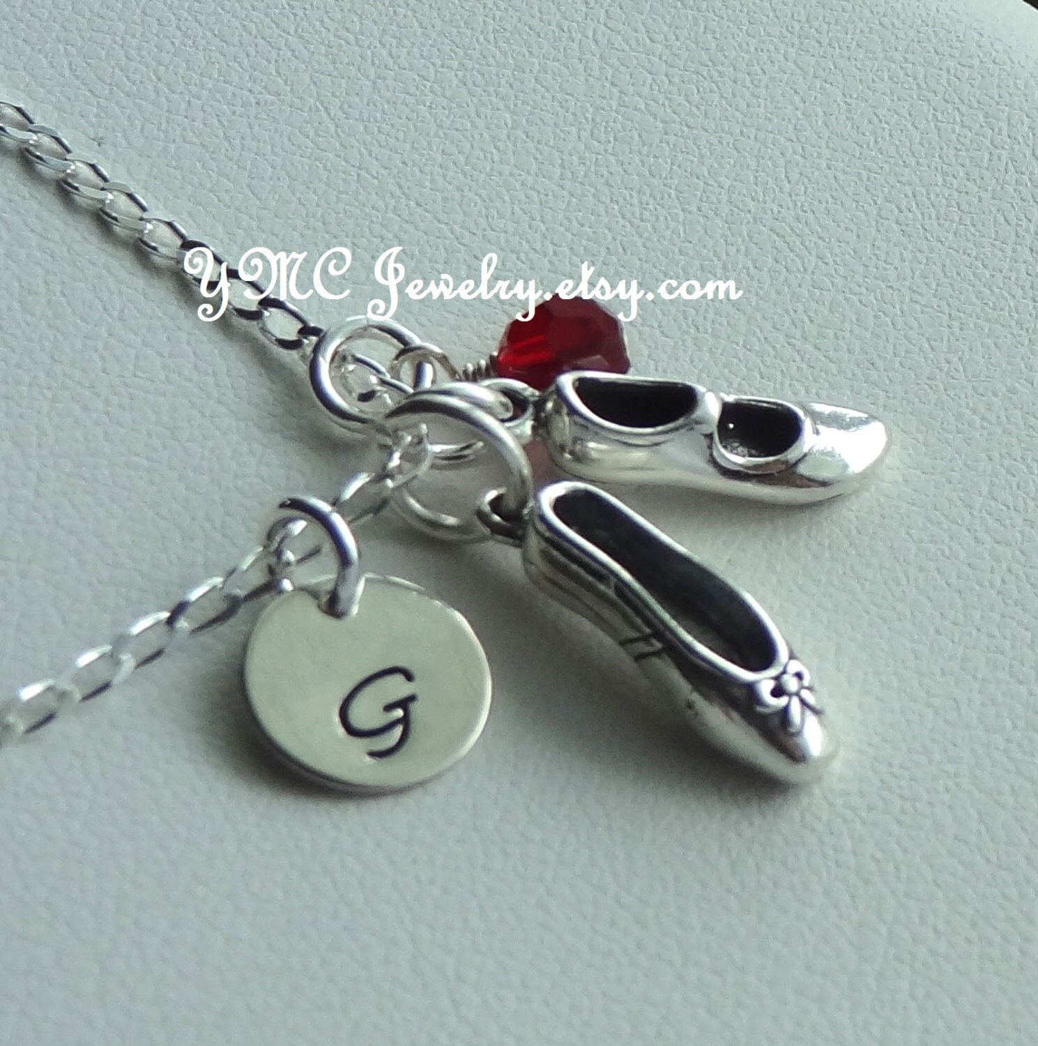 Personalisierte Birthstone Ballerina Pointe Tap Slipper Schuhe Halskette, Ballett Pantoffel Charme, Steppschuh Halskette von ymcjewelry