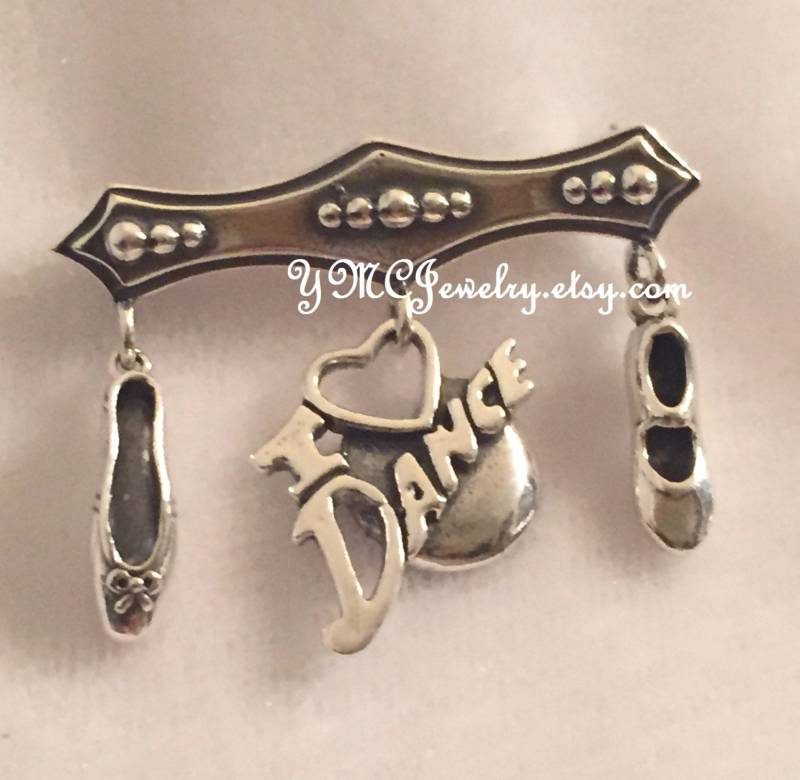 Tanz Brosche, Tänzer Geschenk, Sterling Silber Ballerina Brosche, Ballet Pantoffel, Tanz Brosche, Sterling Brosche von ymcjewelry