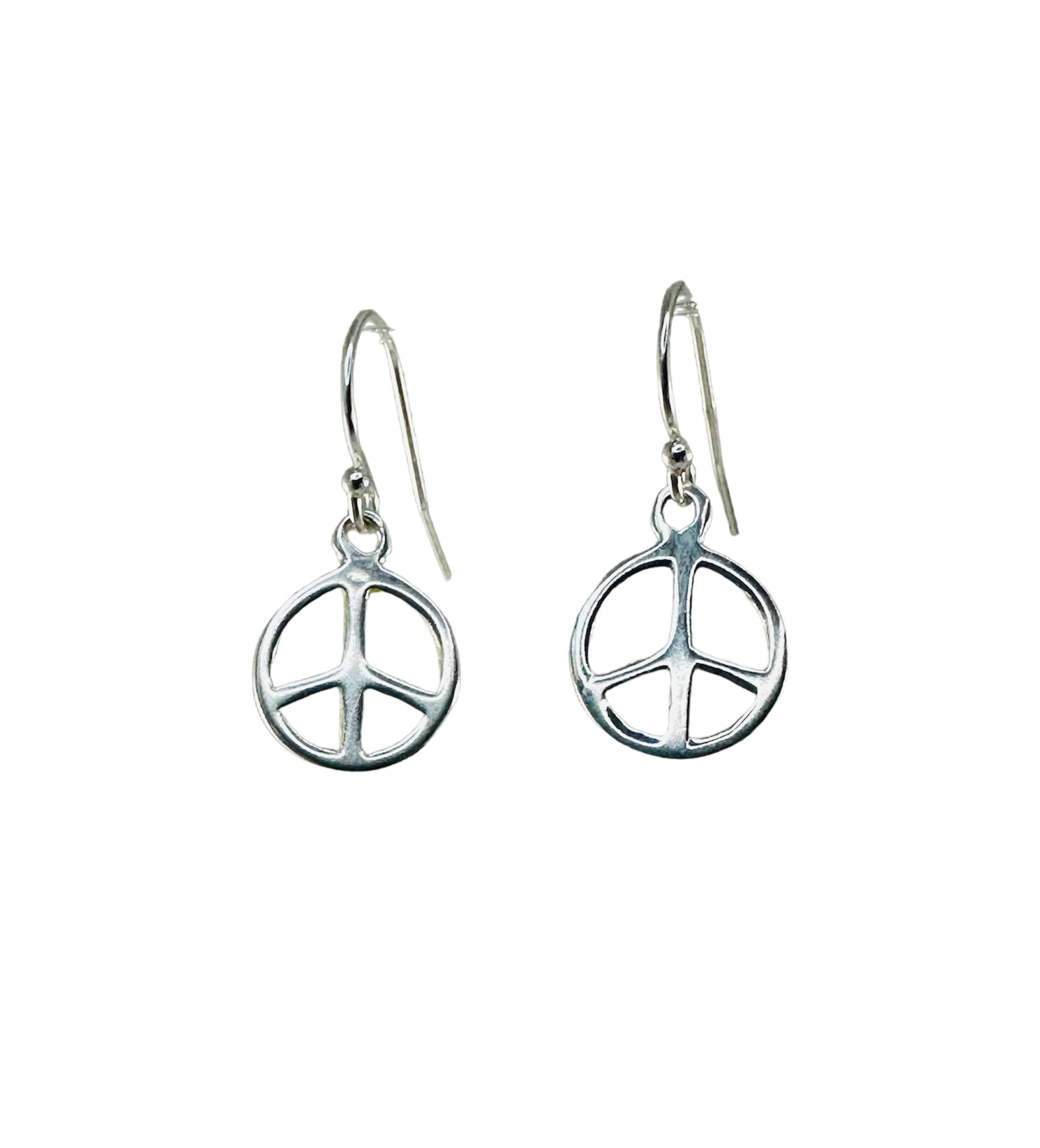 sterling Silber Peace Zeichen Ohrringe, Silber Ohrringe, Peace Singen Post Baumeln Ohrringe von ymcjewelry