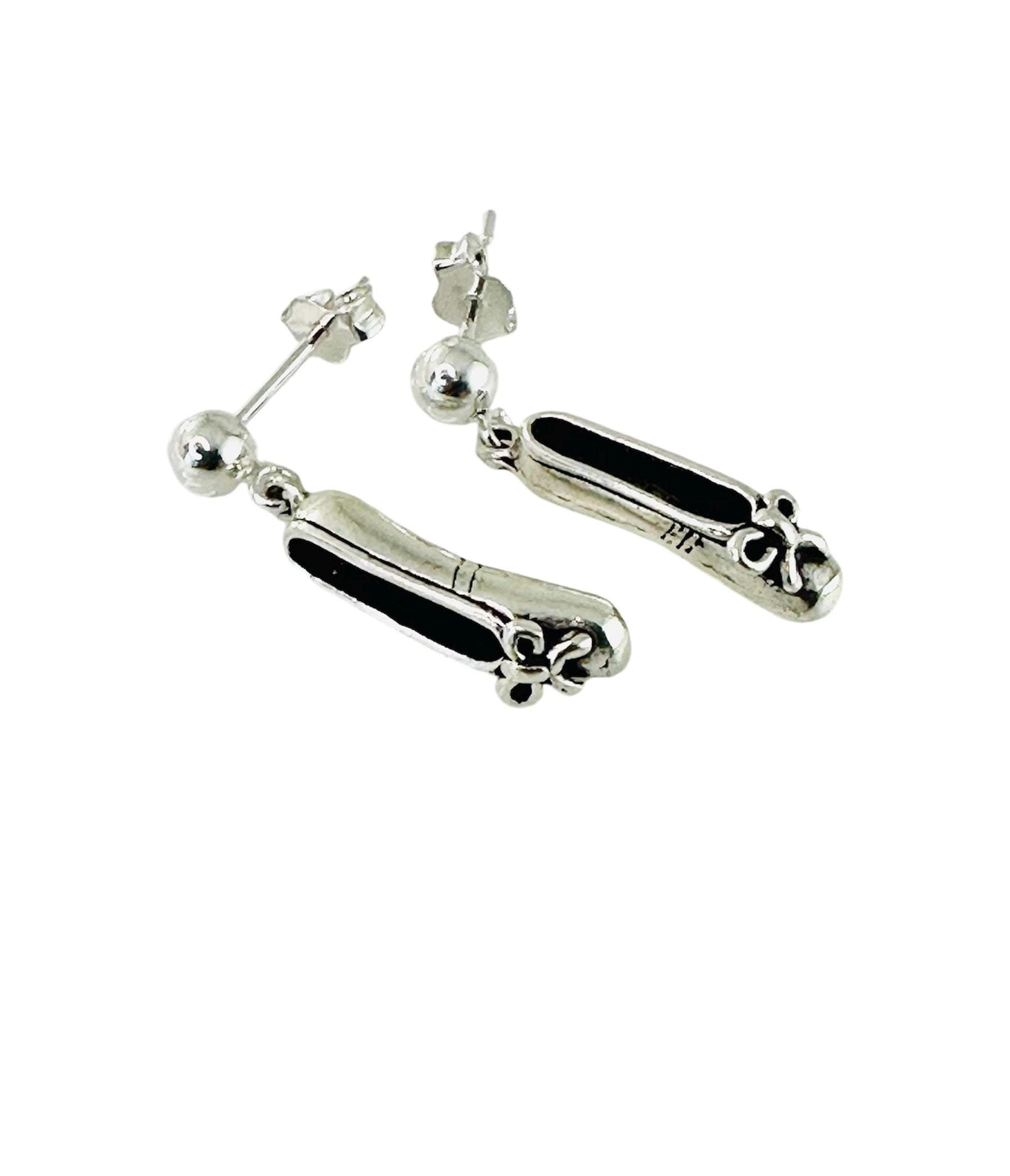 sterling Silber Pointe Ballett Slipper Post Ohrstecker, Ballerina Ohrringe, Pantoffel Charme, Recital Geschenke von ymcjewelry