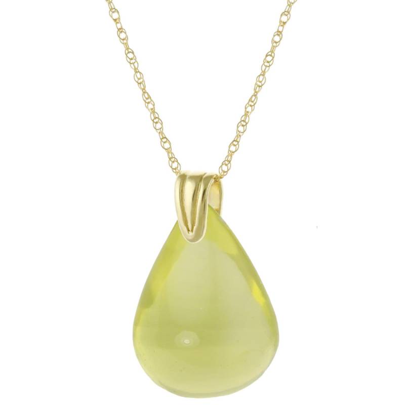 14 K Solid Gelb Gold Aaa Natürlichen Glatten Teardrop Lemon Quarz Anhänger Halskette 14 K Solid Gelb Gold Aaa Natürlichen Glatten Teardrop Lemon Quarz Anhänger Halskette von ymcjewelrycom