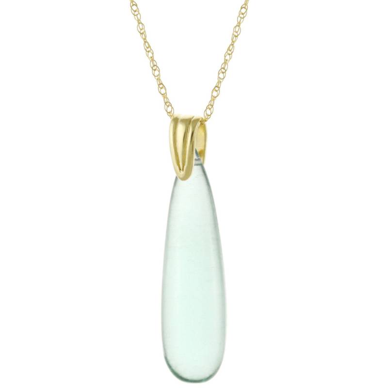 14 K Solid Yellow Gold Natürliche Glatte Teardrop Grün Aquamarin Quarz Anhänger Halskette 14 K Solid Yellow Gold Natürliche Glatte Teardrop Grün Aquamarin Quarz Anhänger Halskette von ymcjewelrycom