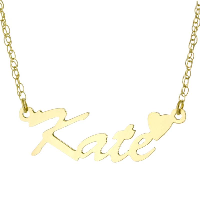 14K Gelb Gold Plattierte 925 Sterling Silber Individuell Maßgeschneiderte Jede Typenschild Anhänger Halskette Mit Herz 14K Gelb Gold Plattierte 925 Sterling Silber Individuell Maßgeschneiderte Jede Typenschild Anhänger Halskette Mit Herz von ymcjewelrycom