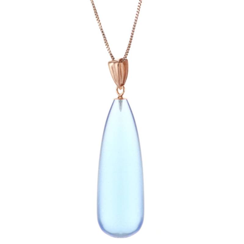 14K Rose Gold Bekleideten 925 Sterlingsilber Natürliche Aaa Smooth Teardrop Aquamarin Quarz Anhänger Collier 14K Rose Gold Bekleideten 925 Sterlingsilber Natürliche Aaa Smooth Teardrop Aquamarin Quarz Anhänger Collier von ymcjewelrycom