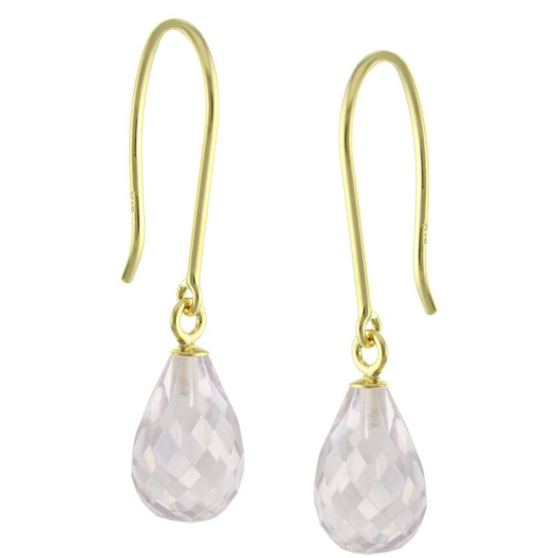 14K Solid Weiß/Gelb Gold Natürliche Briolette Rosa Amethyst Ohrhänger 14K Solid Weiß/Gelb Gold Natürliche Briolette Rosa Amethyst Ohrhänger von ymcjewelrycom