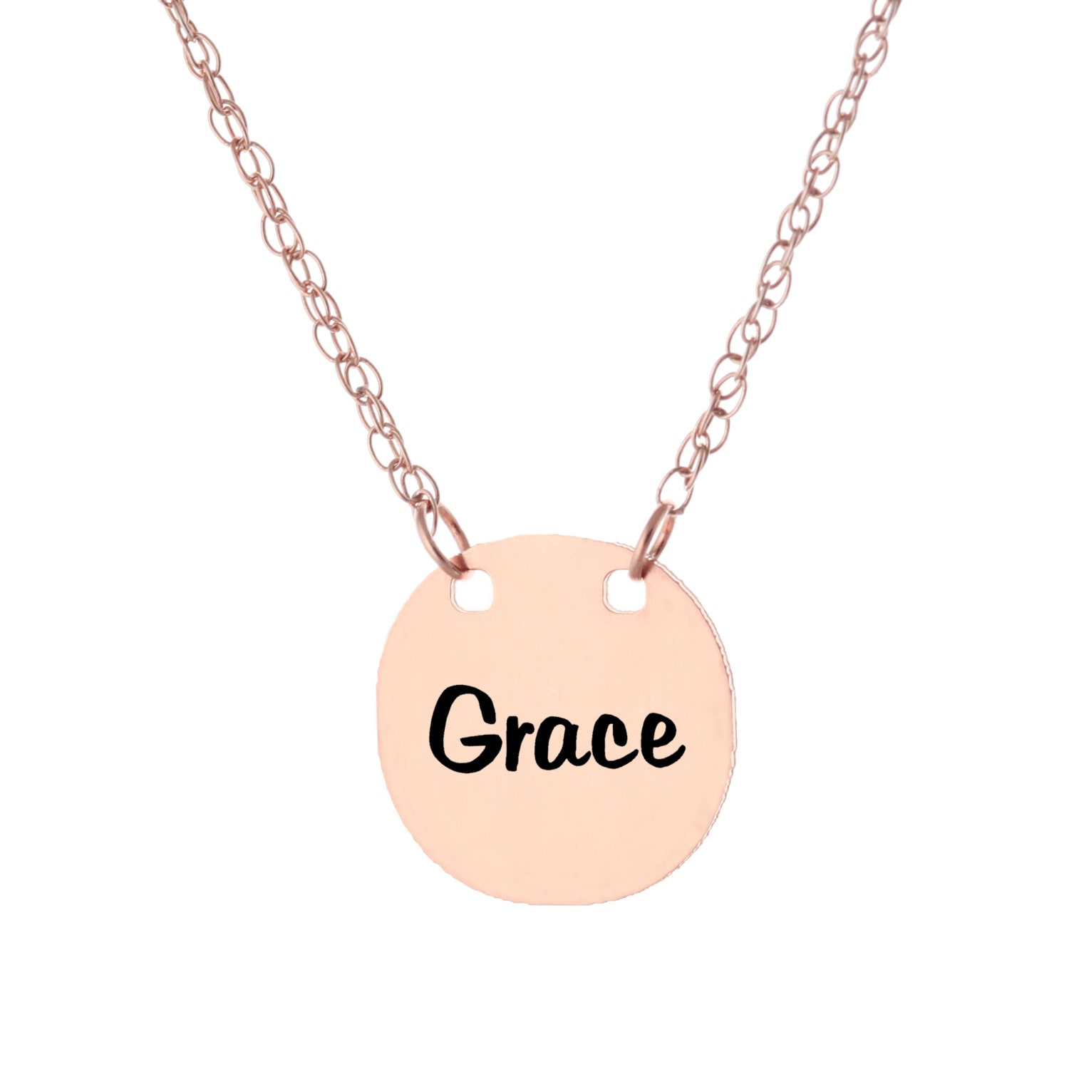 14K Stieg Gold Plattierte 925 Sterling Silber Individuell Graviert Alle Namen Disc Halskette - Eingefärbten Schmuck Feder Und Tinte Schriftsteller von ymcjewelrycom