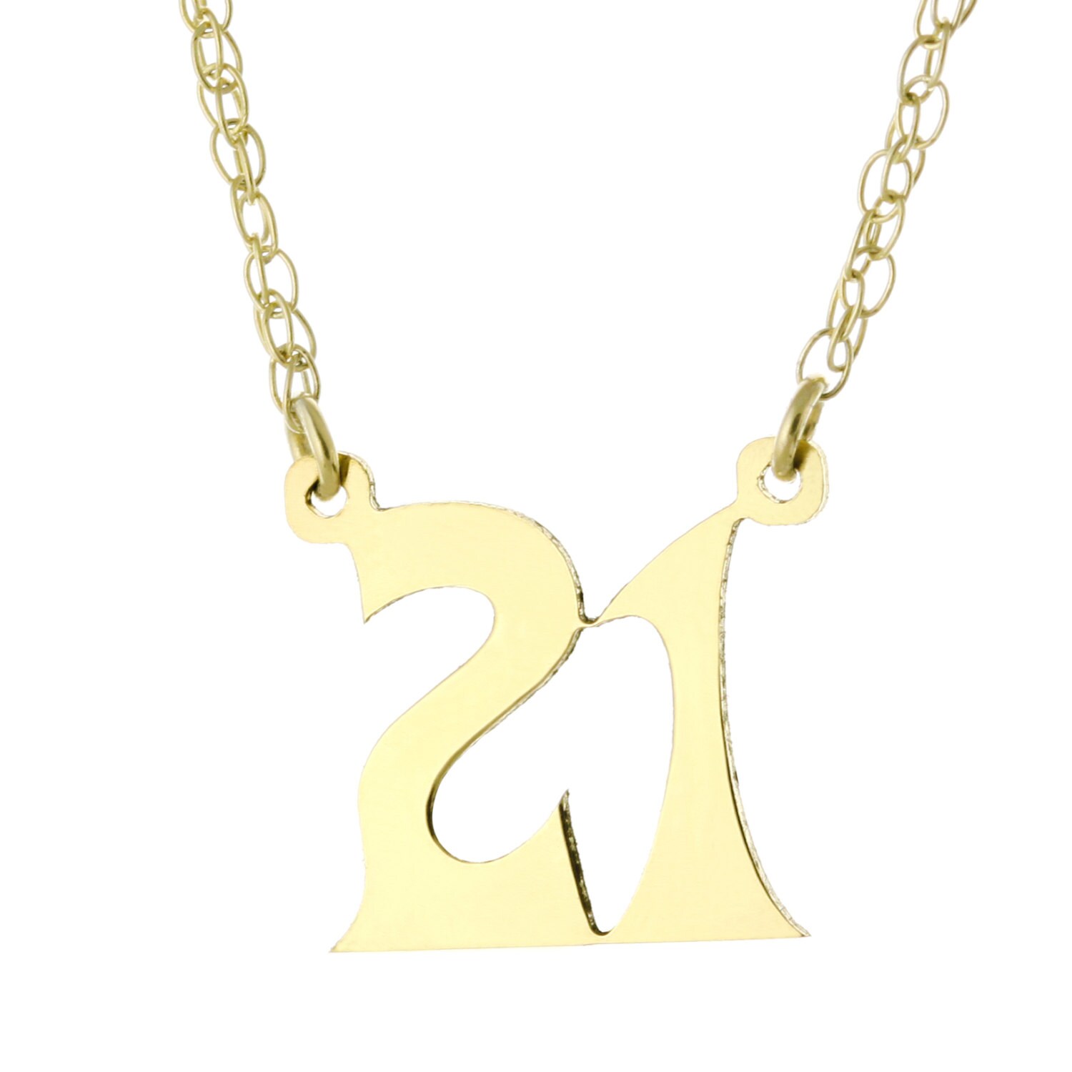 2 Ziffer Zahl Personalisierte Damen Kette in 14K Gelb Gold Plattierte 925 Sterling Silber 2 Ziffer Zahl Personalisierte Damen Kette in 14K Gelb Gold Plattierte 925 Sterling Silber von ymcjewelrycom