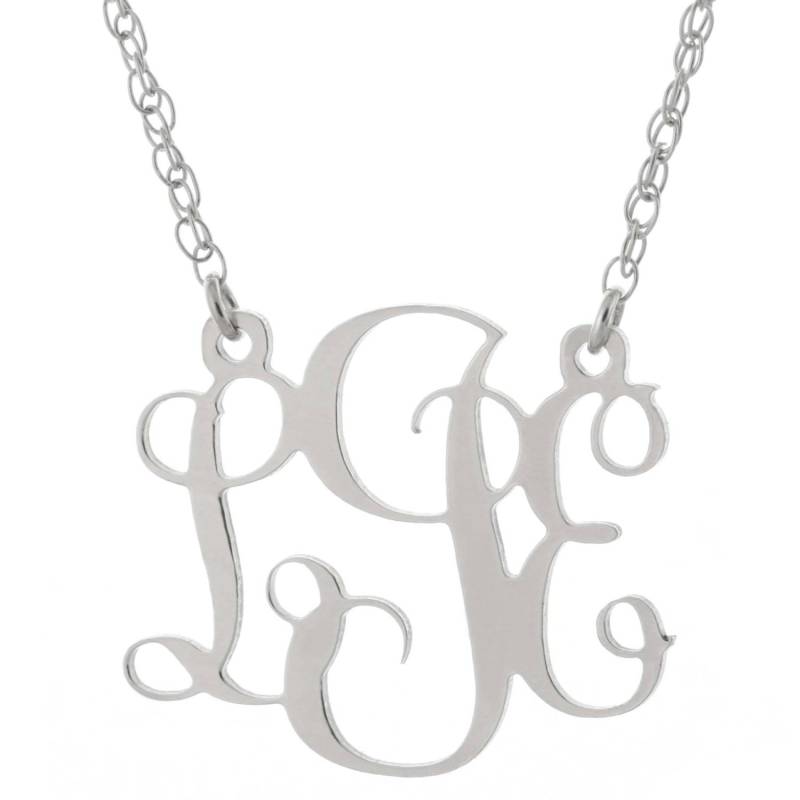3 Initialen 7/8 Zoll Personalisierte Monogramm Anhänger Halskette 925 Sterling Silber - Monogram Typenschild 3 Initialen 7/8 Zoll Personalisierte Monogramm Anhänger Halskette 925 Sterling Silber - Monogram Typenschild von ymcjewelrycom