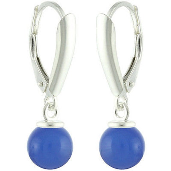 925 Sterling Silber 6mm Rund/Ball Natürliche Edelsteine Leverback Ohrringe 925 Sterling Silber 6mm Rund/Ball Natürliche Edelsteine Leverback Ohrringe von ymcjewelrycom