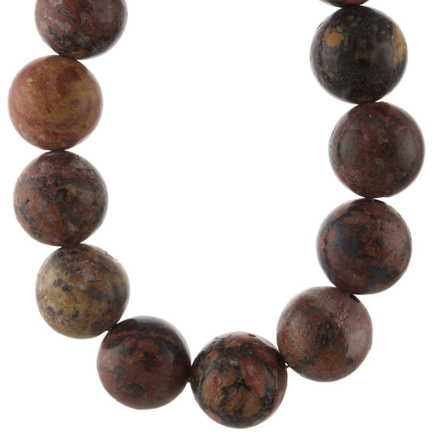 925 Sterling Silber Lock Verschluss Armband/Natural 10mm Leopard Jasper 6" Bis 9" Lange von ymcjewelrycom