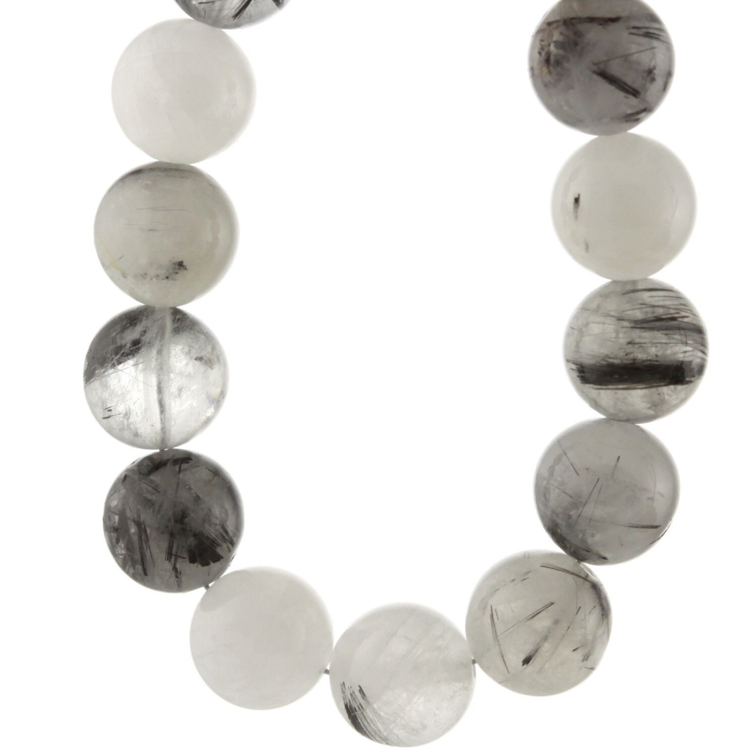 925 Sterling Silber Lock Verschluss Armband/Natural 10mm Tourmalinated Quarz 6" Bis 9" Lange von ymcjewelrycom