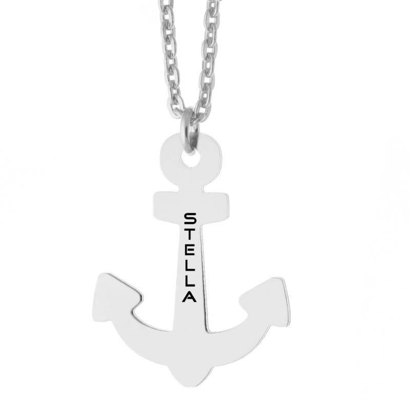 925Er Sterlingsilber, Individuell Graviert, Jeder Name Anker Halskette - Eingefärbten Schmuck Feder Und Tinte Schriftsteller von ymcjewelrycom