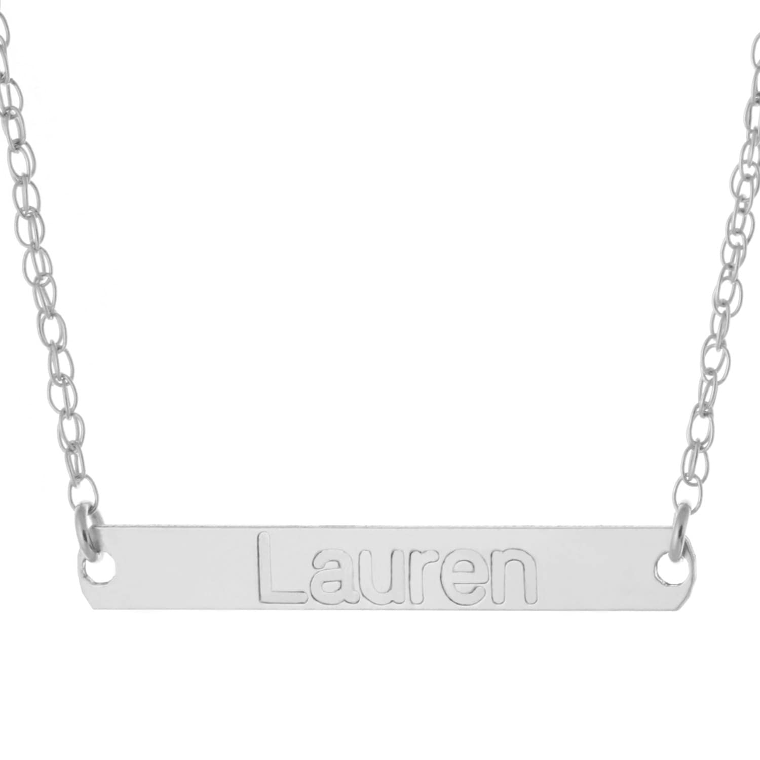 925Er Sterlingsilber, Individuell Graviert Alle Namen 1, 25" Long Small Bar Anhänger von ymcjewelrycom