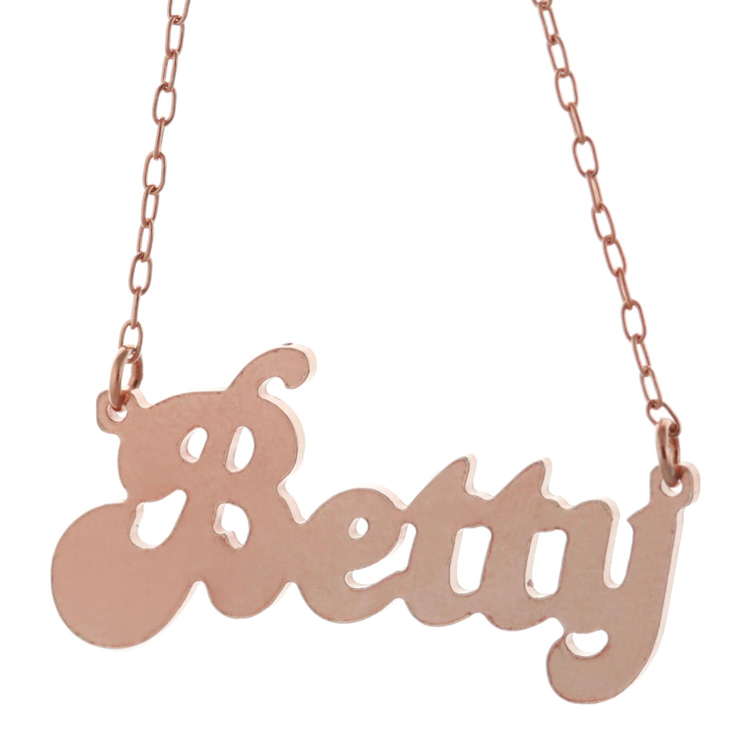 Banane Font 925 Sterlingsilber Personalisiert Jeder Name Plate Anhänger Halskette - Typenschild von ymcjewelrycom