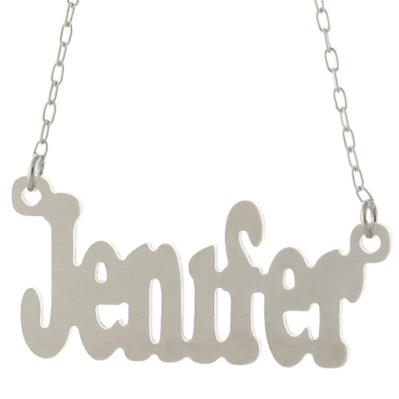 Cooper Font 925 Sterlingsilber Personalisiert Jeder Name Plate Anhänger Halskette - Typenschild Cooper Font 925 Sterlingsilber Personalisiert Jeder Name Plate Anhänger Halskette - Typenschild von ymcjewelrycom