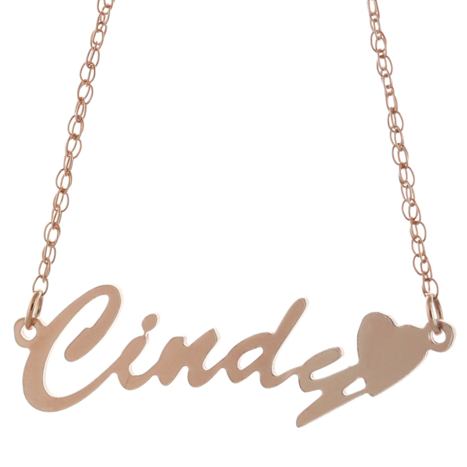 Herz Style 925 Sterlingsilber Personalisiert Jeder Name Plate Anhänger Halskette - Typenschild von ymcjewelrycom