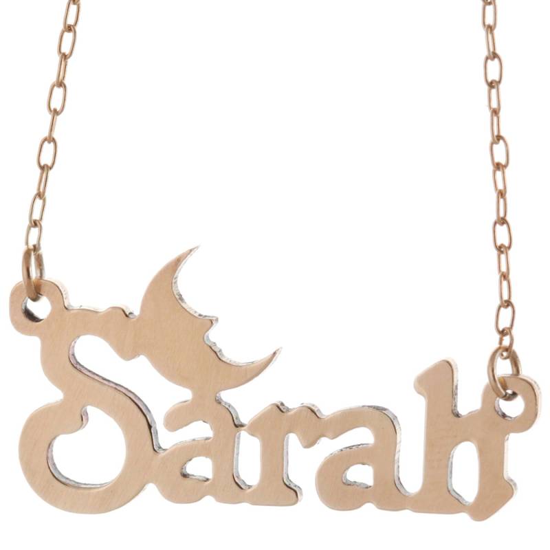 Mond Style 925 Sterlingsilber Personalisiert Jeder Name Plate Anhänger Halskette - Typenschild Mond Style 925 Sterlingsilber Personalisiert Jeder Name Plate Anhänger Halskette - Typenschild von ymcjewelrycom