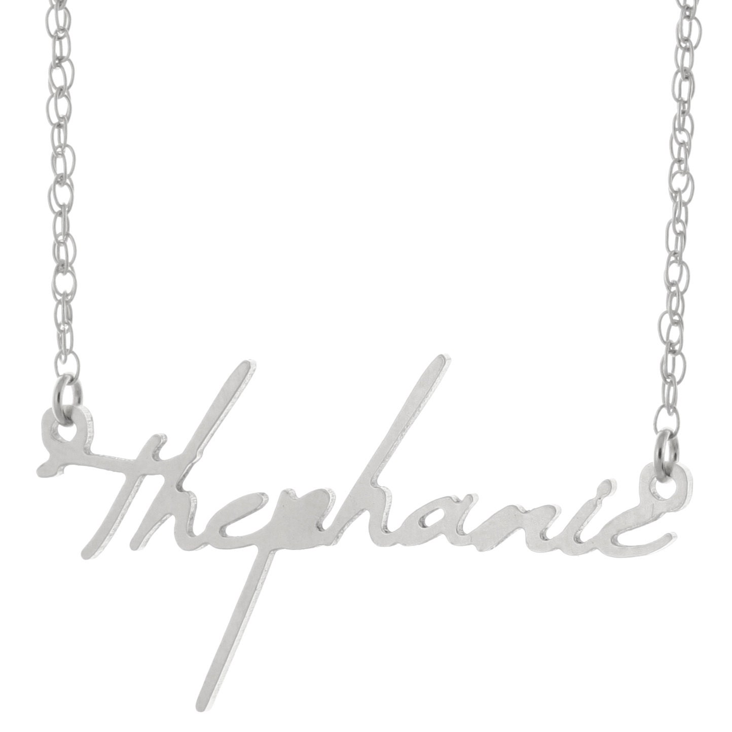 Signature Style 925 Sterlingsilber Personalisiert Jeder Name Plate Anhänger Halskette von ymcjewelrycom