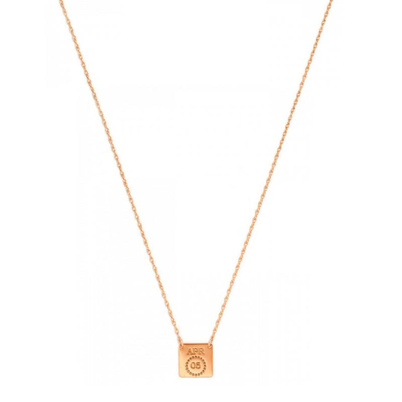 Sonderanfertigungen, Datum Und Monat Kalender Anhänger Halskette in 14K Rose Gold Über 925 Sterling Silber - Typenschild Gravur Sonderanfertigungen, Datum Und Monat Kalender Anhänger Halskette in 14K Rose Gold Über 925 Sterling Silber - Typenschild Gravur von ymcjewelrycom