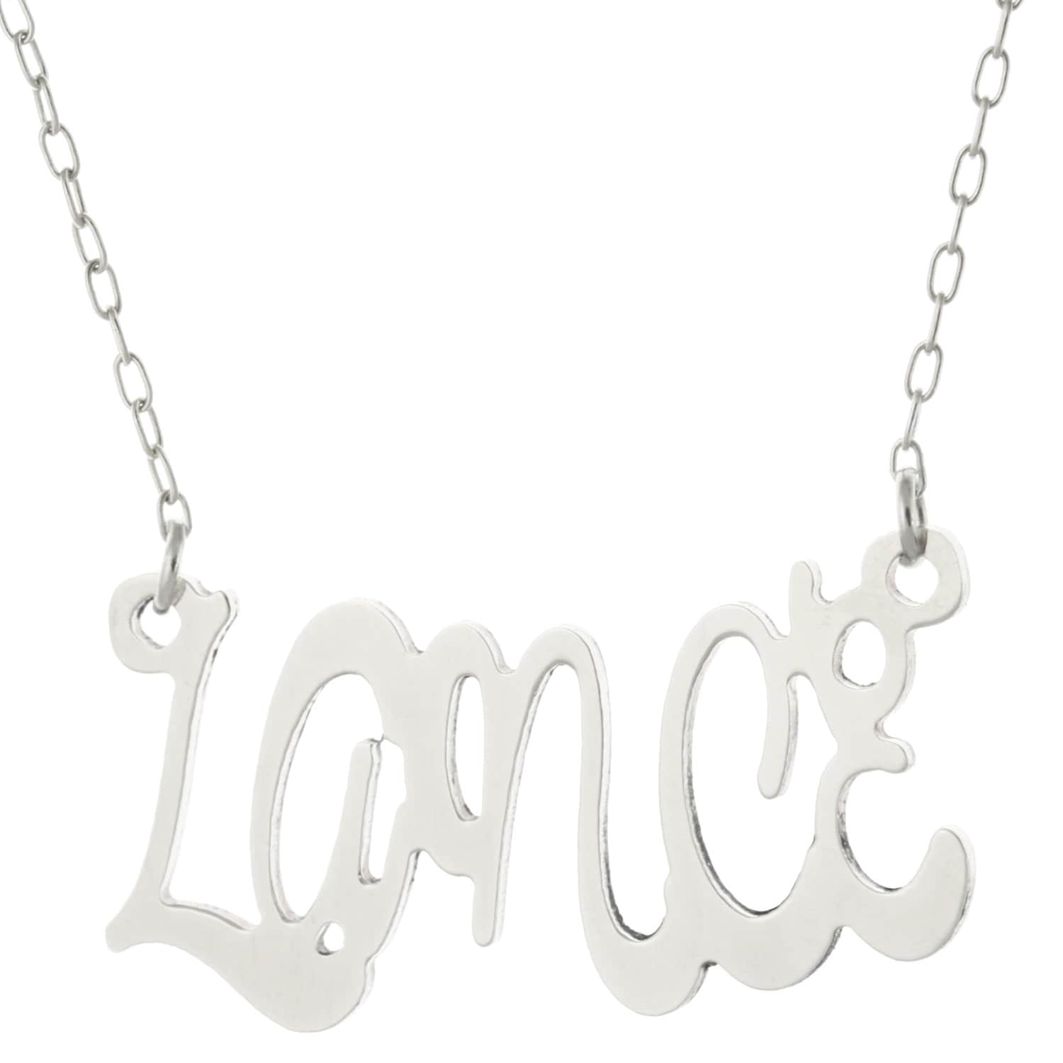 Tanz Font 925 Sterlingsilber Personalisiert Jeder Name Plate Anhänger Halskette - Typenschild von ymcjewelrycom