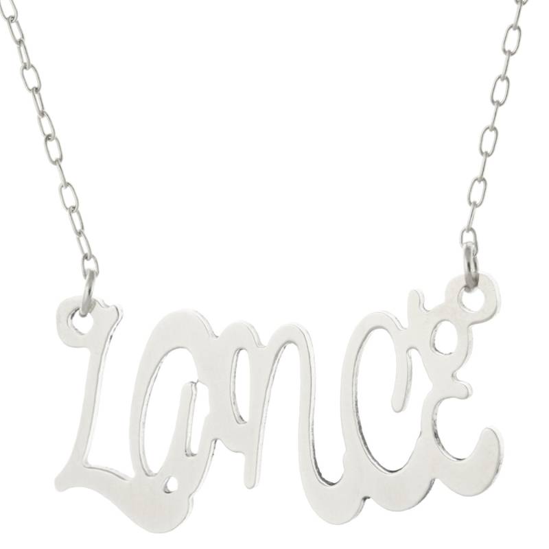 Tanz Font 925 Sterlingsilber Personalisiert Jeder Name Plate Anhänger Halskette - Typenschild Tanz Font 925 Sterlingsilber Personalisiert Jeder Name Plate Anhänger Halskette - Typenschild von ymcjewelrycom