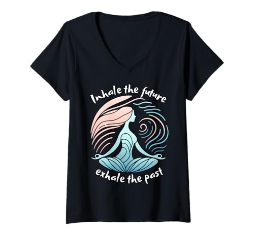 Damen yoga t shirts für damen mit sprüchen T-Shirt mit V-Ausschnitt von yoga t shirts for men