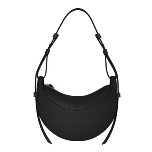 yomoe Damentaschen Leder-Umhängetasche mit Retro-Halbmonats-Modedesign Umhängetasche Kleine Tasche Damenaccessoires,Schwarz yomoe Damentaschen Leder-Umhängetasche mit Retro-Halbmonats-Modedesign Umhängetasche Kleine Tasche Damenaccessoires,Schwarz von yomoe