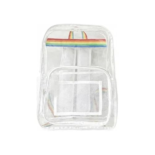 yomoe Zweiteiliger Anzug Tragbare Multifunktionstasche Unisex Wasserdichter Rucksack Transparenter Rucksack. Regenbogenweiß yomoe Zweiteiliger Anzug Tragbare Multifunktionstasche Unisex Wasserdichter Rucksack Transparenter Rucksack. Regenbogenweiß von yomoe