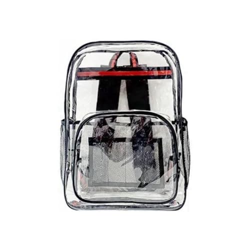 yomoe Zweiteiliger Anzug Tragbare Multifunktionstasche Unisex Wasserdichter Rucksack Transparenter Rucksack. Schwarz-Rot und Schwarz von yomoe