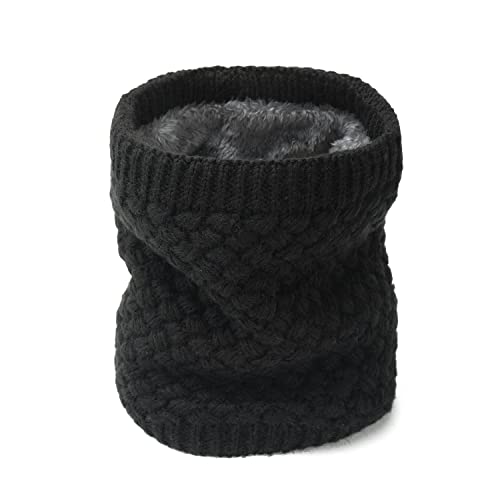 yoofun Winter Halsschlauch Herren Ski, Schal Herren Winter, Loopschal Winddicht Multifunktionstuch Winter für Damen und Herren, Schwarz von yoofun