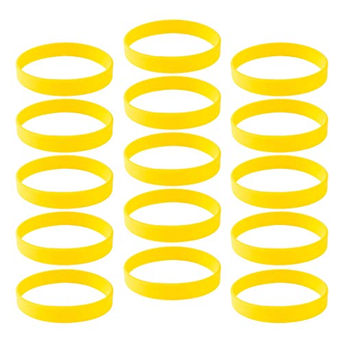 yotijar 15 Stück/Packung Einfache Silikon Armbänder Mode Gummiarmbänder - Gelb yotijar 15 Stück/Packung Einfache Silikon Armbänder Mode Gummiarmbänder - Gelb von yotijar