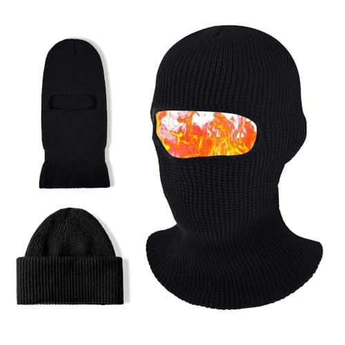 yotutun Sturmhaube, Gesichtsmaske Elastizität Gesichtshaube Gestrickte UV Balaclava Warm Winter Motorrad Fahrrad Skimaske Atmungsaktiv Sturmmaske für Männer Frauen Outdoor Sport von yotutun