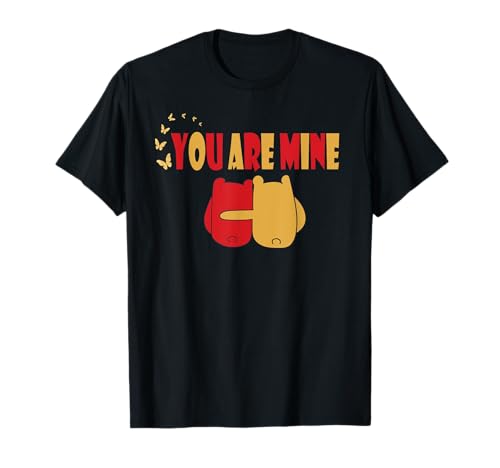 you are mine Damen Unisex-Erwachsene T-Shirt Schwarz S U-Ausschnitt Cartoon Valentin-T-Shirt Romantisch-Vintage mit klassischem Schnitt Kurzarm you are mine Damen Unisex-Erwachsene T-Shirt Schwarz S U-Ausschnitt Cartoon Valentin-T-Shirt Romantisch-Vintage mit klassischem Schnitt Kurzarm von you are mine