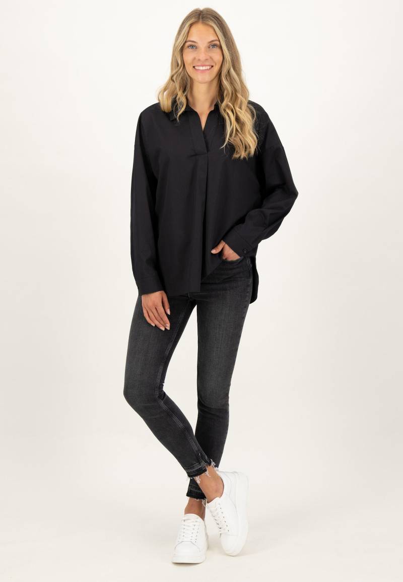 you. justwhite - Bluse 1/1 Arm schwarz uni - Gr. - 40 von you. justwhite