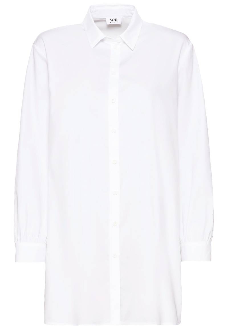 you. justwhite - Bluse 1/1 Arm weiss uni - Gr. - 36 von you. justwhite