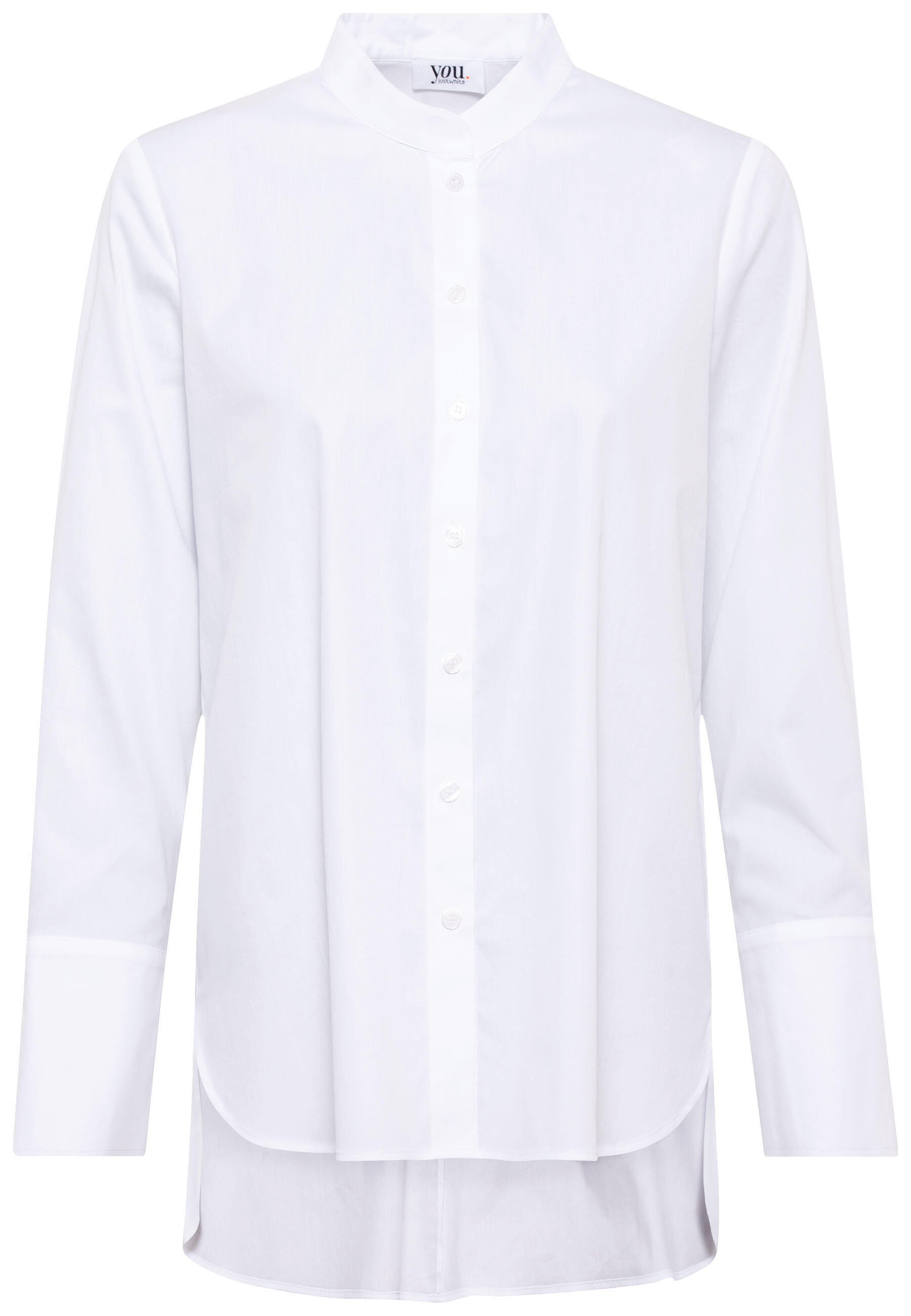 you. justwhite - Bluse 1/1 Arm weiss uni - Gr. - 38 von you. justwhite