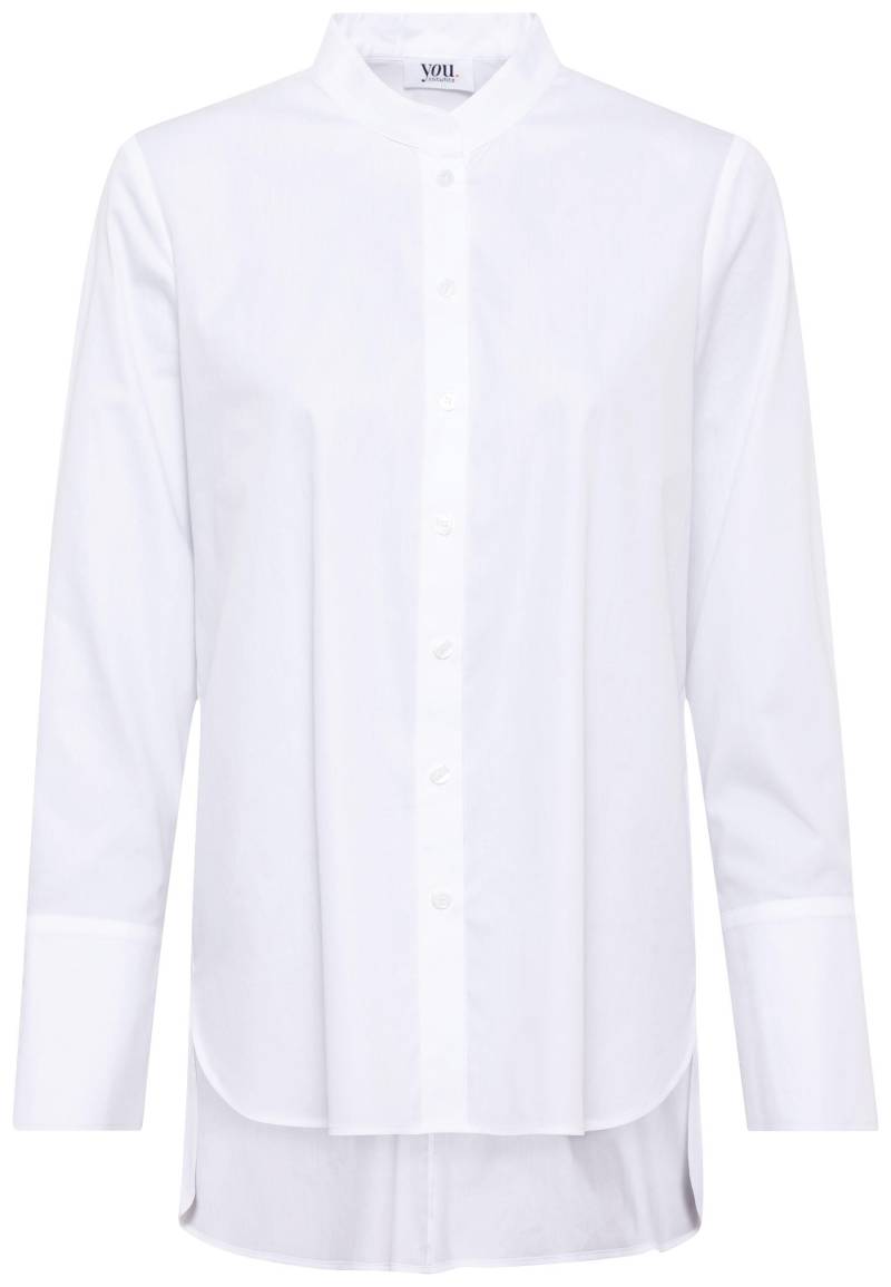 you. justwhite - Bluse 1/1 Arm weiss uni - Gr. - 38 von you. justwhite
