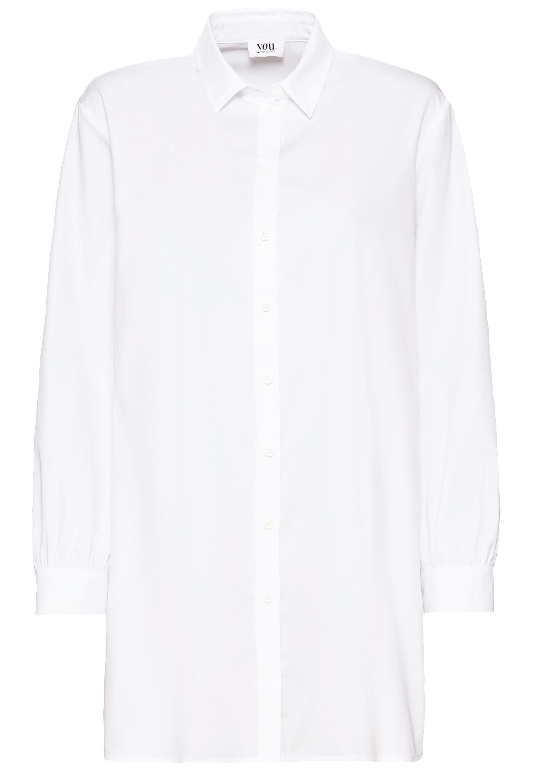 you. justwhite - Bluse 1/1 Arm weiss uni - Gr. - 40 von you. justwhite