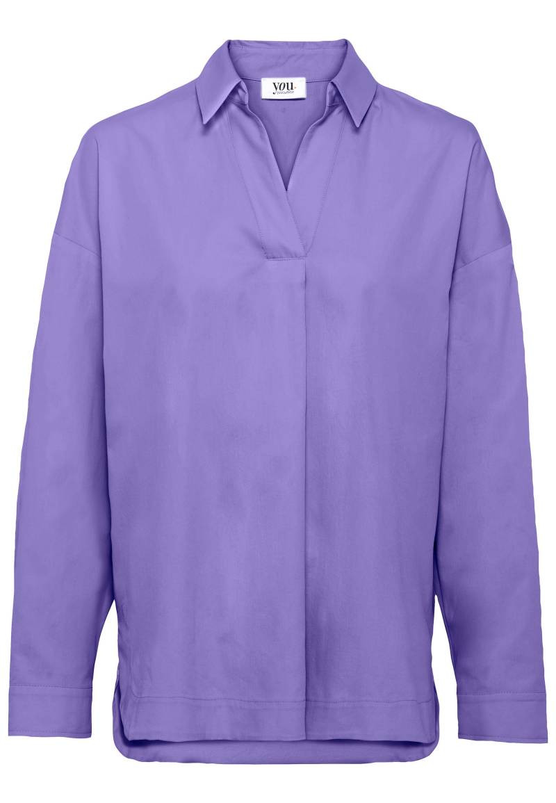 you. justwhite - Bluse lavendel uni - Gr. - 40 von you. justwhite