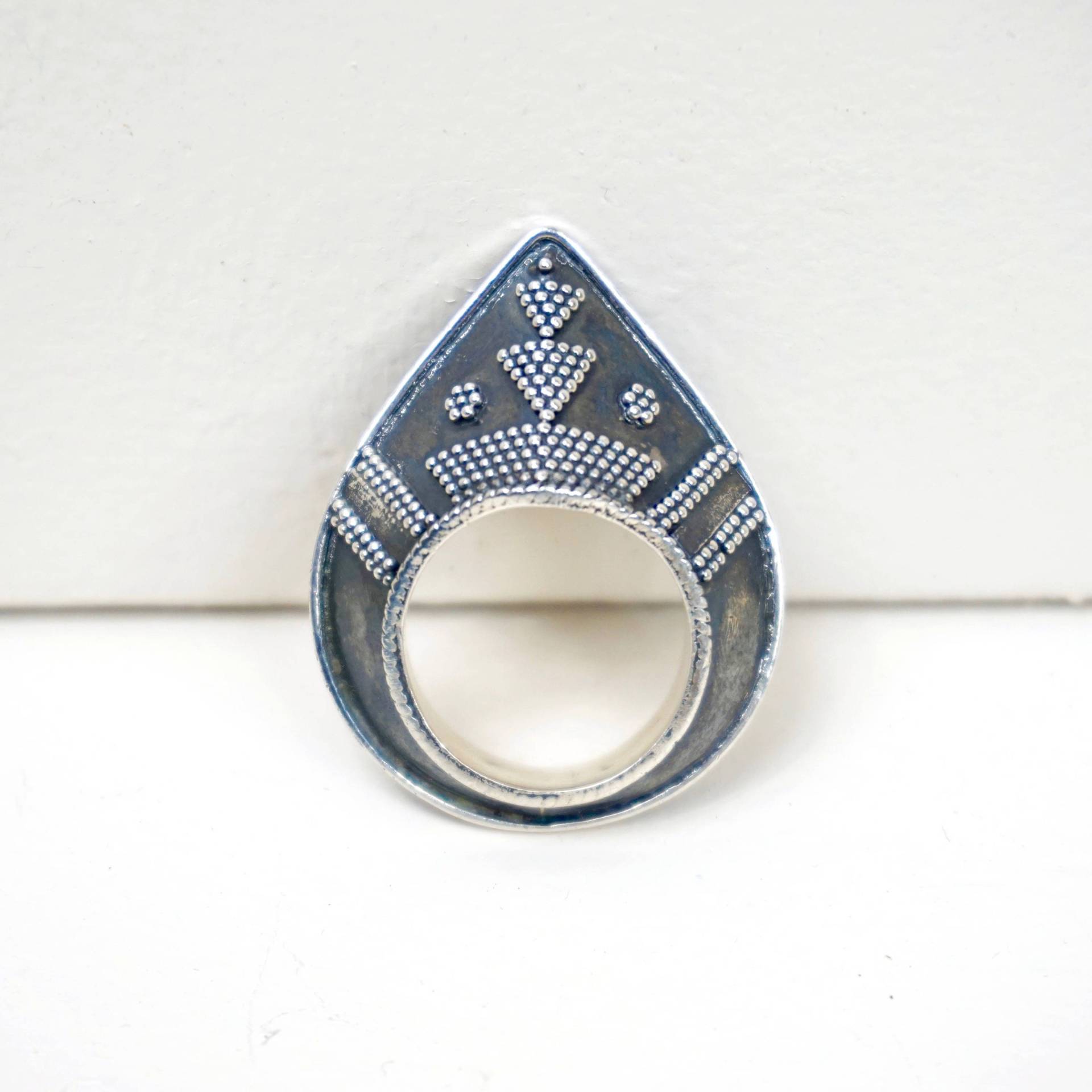 Maharani Sterling Silber Boho Statement Ring - Dreieck Linien Maharani Sterling Silber Boho Statement Ring - Dreieck Linien von youareHOM