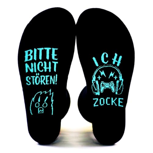 Lustige Gaming Socken Gamer Geschenk Mit Spruch Bitte Nicht Stören Ich Zocke Neuheit Zocke Zocken Socken Geschenke Für Zocker Männer Herren Jungs Teenager Spieler Geburtstag Weihnachts von youbeautify
