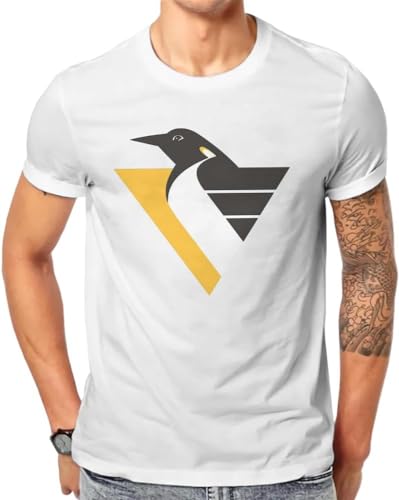 Pittsburgh Hip Hop Tshirt Penguin Animation Funny Style Tops Comfortable T Shirt Men Short Sleeve White von youchinuo