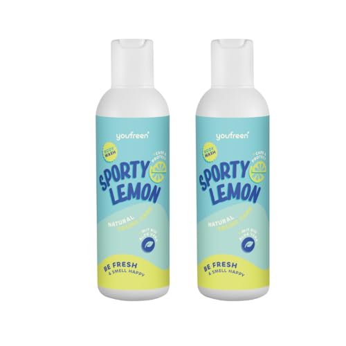 youfreen – Duschgel für Kinder & Teens (2 x 200ml), milde Reinigung, mit Bio-Aloe Vera, Pflegedusche, vegane Naturkosmetik, für Mädchen & Jungen, 400 ml (sporty lemon) von youfreen