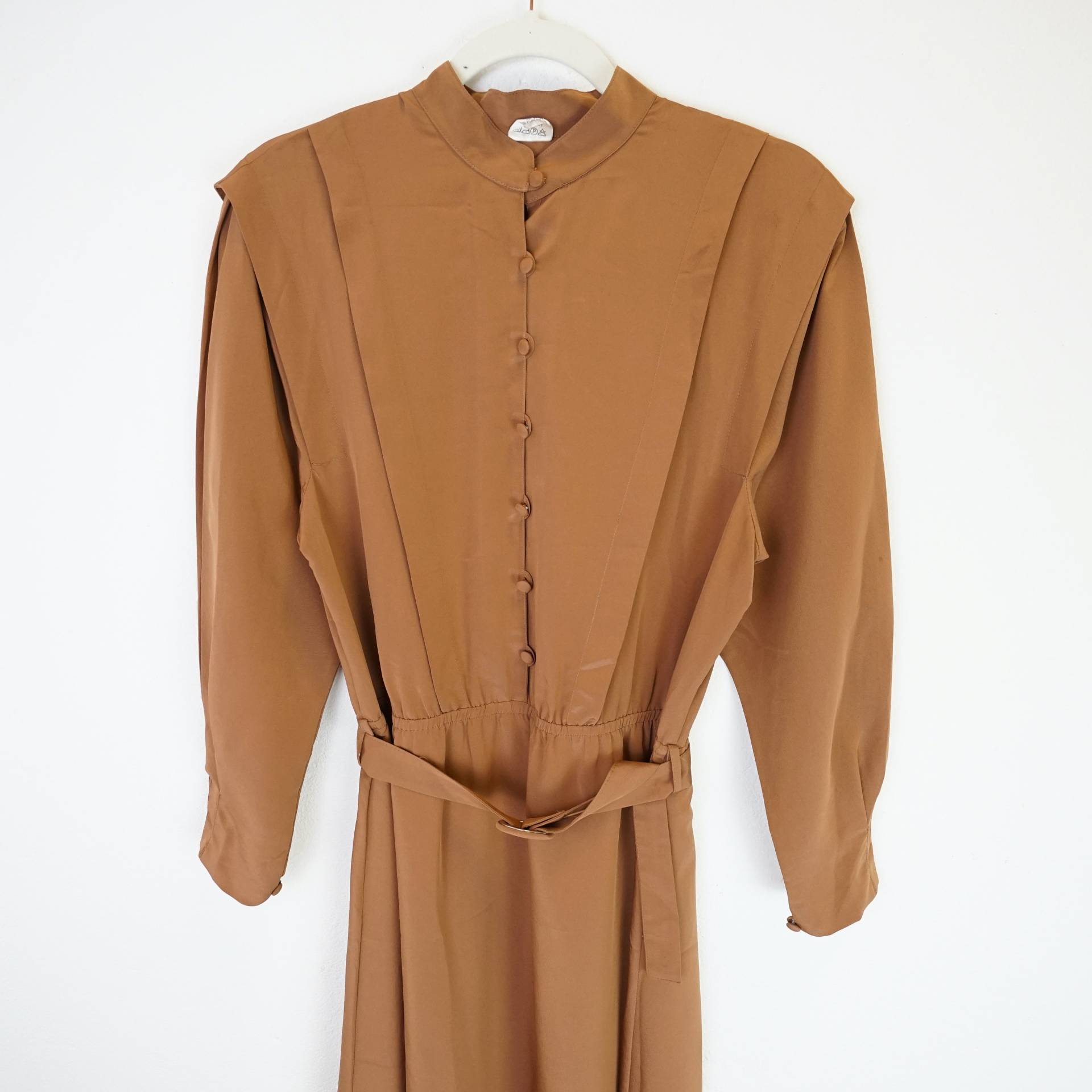 Vintage Dress Size M Brown Long Sleeve Dress Midi Elegant Vintage Dress Size M Brown Long Sleeve Dress Midi Elegant von youhadmeatvintageDE