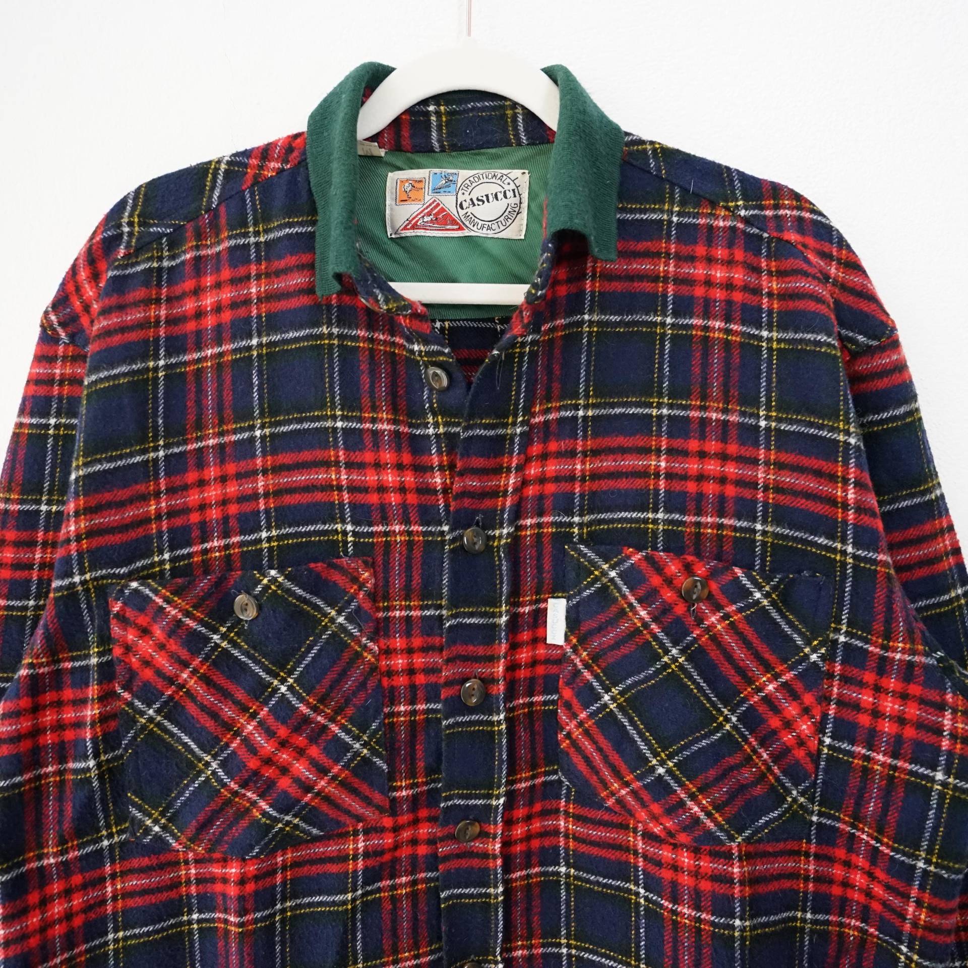 Vintage Flannel Shirt Size M Checkered Flannel Shirt Red Jacket Grunge 90S Vintage Flannel Shirt Size M Checkered Flannel Shirt Red Jacket Grunge 90S von youhadmeatvintageDE