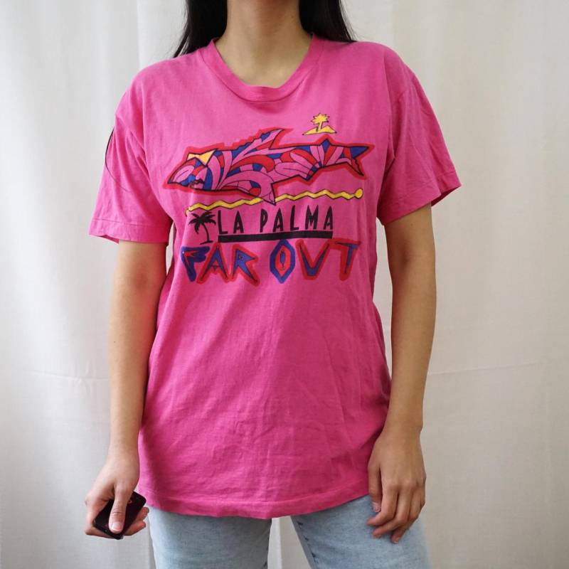 Vintage La Palma T-Shirt Size S Pink Shirt Retro Destination T-Shirt Short Sleeve Cotton Vintage La Palma T-Shirt Size S Pink Shirt Retro Destination T-Shirt Short Sleeve Cotton von youhadmeatvintageDE