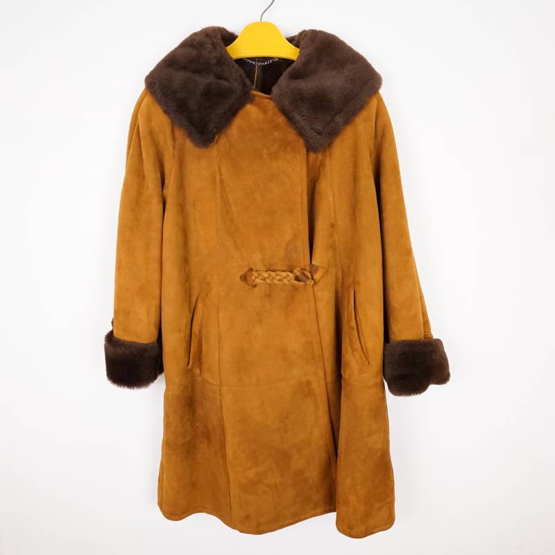Vintage Shearling Coat Size L Leather Coat 70S Winter Sheepskin Vintage Shearling Coat Size L Leather Coat 70S Winter Sheepskin von youhadmeatvintageDE