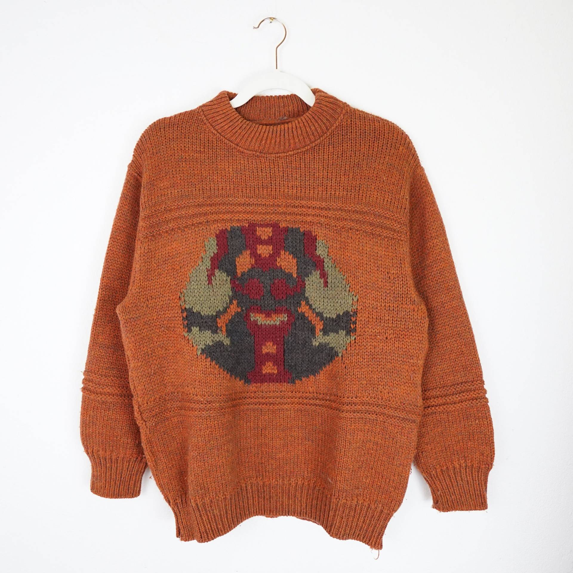 Vintage Wool Mix Pullover Size M Orange Sweater Cozy Jumper Winter Pullover Unisex Vintage Wool Mix Pullover Size M Orange Sweater Cozy Jumper Winter Pullover Unisex von youhadmeatvintageDE